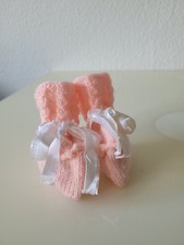 Babyschuhe Erstlingsschuhe Handarbeit Stricksocken Baby Wolle Krabbelschuhe NEU