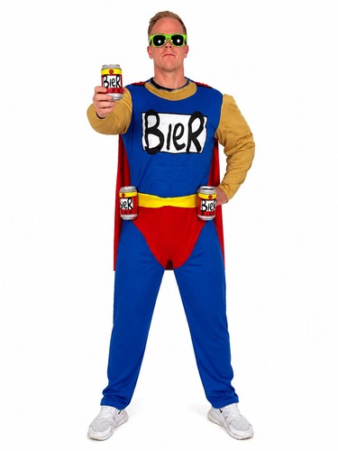 Bier superheld kostüm - bier, herren