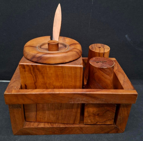 Vintage teak menage - vintage, holz