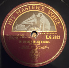 78rpm Schellack: COMEDIAN HARMONISTS - IN EINEM KÜHLEN GRUNDE/SAH EIN HMV EG2483