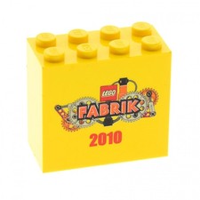 Lego bau stein 2x4x3 gelb - 1x,