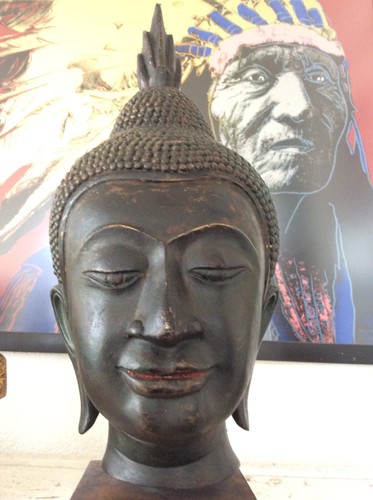 Buddha kopf bronze - kopf,
