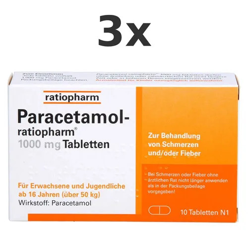 Paracetamol ratiopharm - 3x, paracetamol-ratiopharm