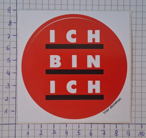 Aufkleber sticker ich - "ich, bin