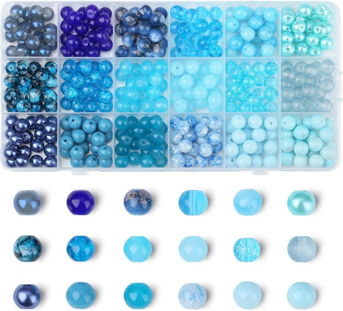 8mm blau perlen - blau, blaue