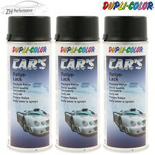 3x DUPLI COLOR Cars Lackspray Schwarz seidenmatt 400ml