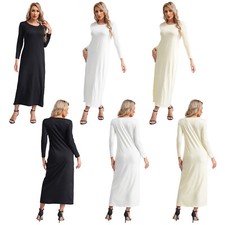 Damen Langärmeliges islamisches muslimisches Kleid Arabisches Gewand Gebetskleid