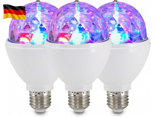 3er set rgb leuchtmittel e27 - 3er-set,