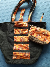 Tasche Schultertasche groß plus Beutel ,  MEHRFARBIG  - TEDDIES- HANDARBEIT