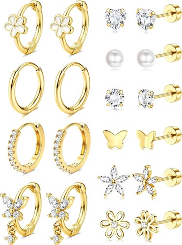 Paar ohrringe gold damen - 10,