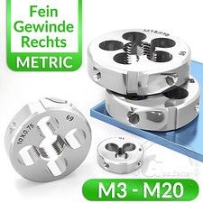 Schneideisen Aussengewindeschneider metrisches Gewinde M1-M20 Feingewinde
