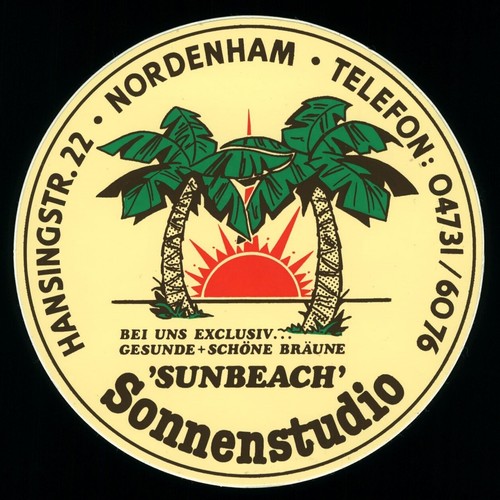 Werbe aufkleber sunbeach - werbe,