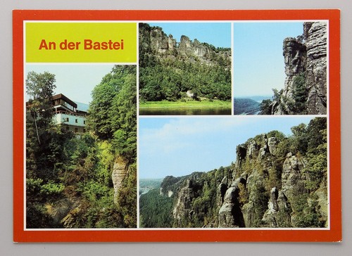 Postkarte der bastei - -,