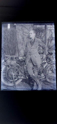 Glasnegativ bsa motorrad mann - glasnegativ,