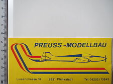 Aufkleber Sticker Preuss - Modellbau - Plankstadt (2861)
