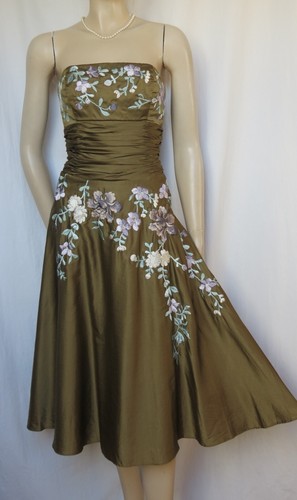 Abendkleid oliv grün - abendkleid,