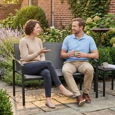 Outsunny gartenbank sitzer - outsunny, 2-sitzer