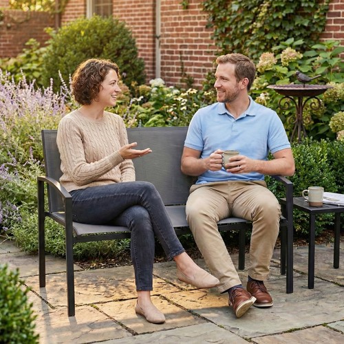 Outsunny gartenbank sitzer - outsunny, 2-sitzer