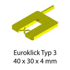 Distanzplatten Roto Glas-Tec Euroklick Typ 3 40 x 30 x 4 mm 1000 Stück
