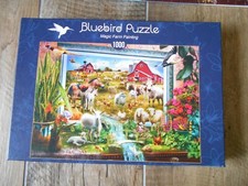 Puzzle: Bluebird, Magic Farm Painting (1000 Teile 68 x 48cm). Komplett, sehr gut
