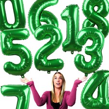 FOLIENBALLONS ZAHLEN GRÜN -