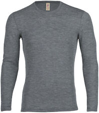 Engel-Natur Herren Shirt langarm Funktionskleidung 100% Schurwolle Bio IVN GOTS