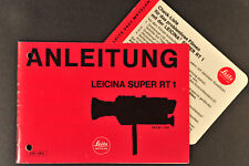 Leica Anleitung für Leica Leicina Super RT 1 mit seltener Check-Liste Karte