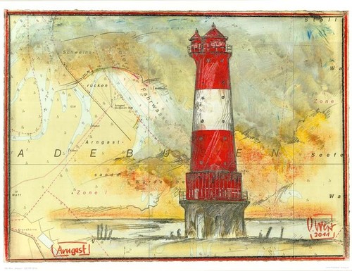 Kunstdruck leuchtturm - kunstdruck, "leuchtturm