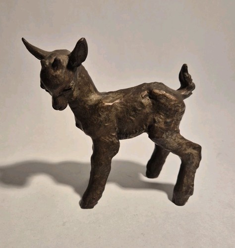 Bronze figur skulptur zicklein - skulptur,