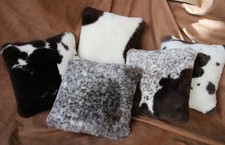 Tolles Kuschelkissen echt Lammfell  | Fell natürlich gezeichnet | Dekokissen