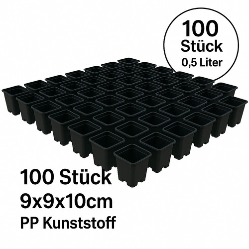 100 anzuchttöpfe 9x9x10cm - anzuchttöpfe,