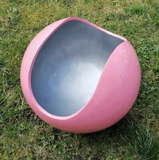 Deko- Objekt *Bodenvase *Aufbewahrung *Rund *Rosa Silbergrau *Hochglanz