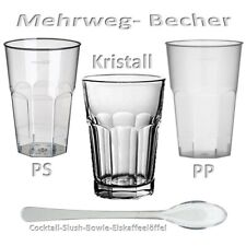 Mehrwegbecher Caipi 0,3L Eichstrich in PS PP Kristall Mehrweg Becher Slush Eis