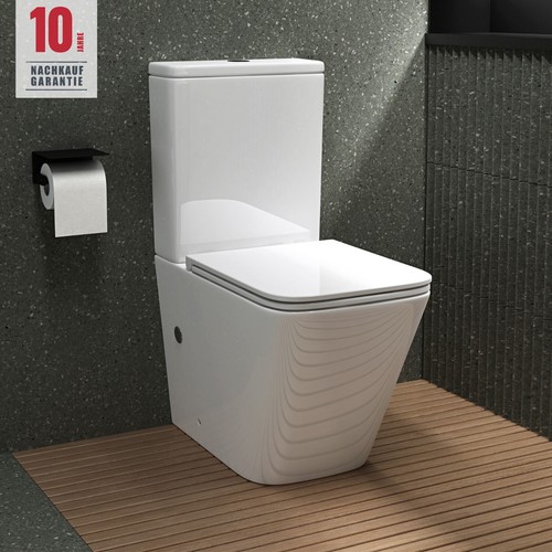 Stand spülrandlos toilette - wc,