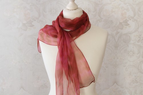 Schal aus seiden - aus, chiffon