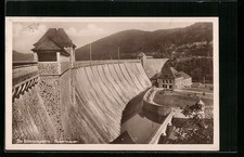 Waldeck, Edertalsperre, Sperrmauer, Ansichtskarte 1927 