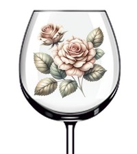 12x Aquarell Rose Blume Vinyl