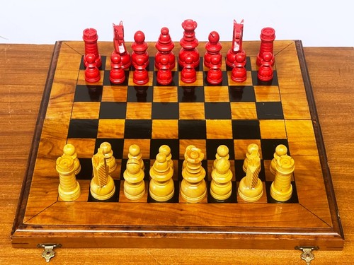 Vintage holz schachspiel - holz,
