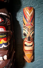 Maske Tiki Wanddeko Maori 80 cm Meter Totem Pole Wooden Little Big Horn