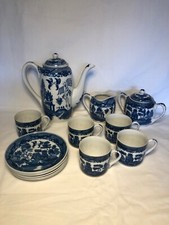 Asiatisches Teeservice Porzellan Keramik Geschirr blauweiß Fernost Hauchdünn