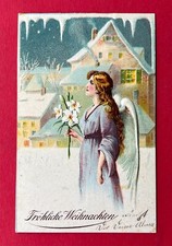 Prägedruck Glückwunsch AK WEIHNACHTEN 1906 Engel Schutzengel      ( 139501