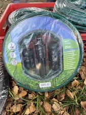 Gartenschlauch 1/2 Zoll 25m Grün Wasserschlauch incl. 3 Adapter Neu