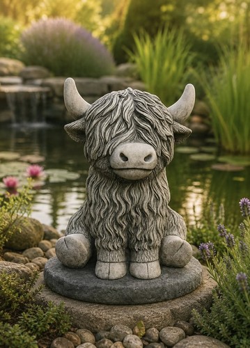 Gartenfigur highland kuh kühe - gartenfigur,