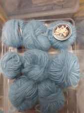 70g / 7x 95% Angora von Schewe Wolle hellblau
