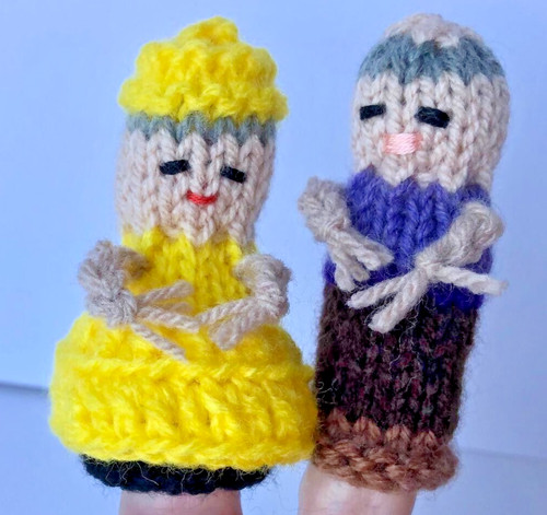Knit finger puppets designs - finger, 7
