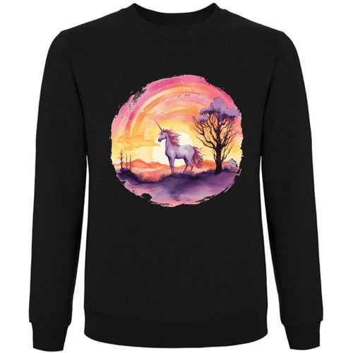 Sweatshirt schwarz einhorn - schwarz,