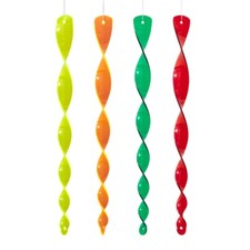 CIM Windspiel Pirouette Windspirale 29cm Bunt 4er Deko Vogelabwehr Baum