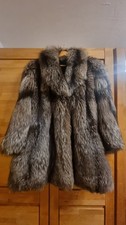 Echtes Pelzmantel 42-44,  Silber Fuchs Top-Zustand