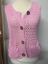 Damen Loch Muster Strick Weste