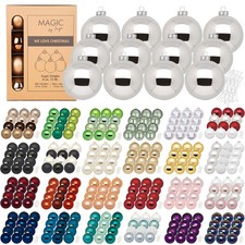 12 große Weihnachtskugeln 8cm